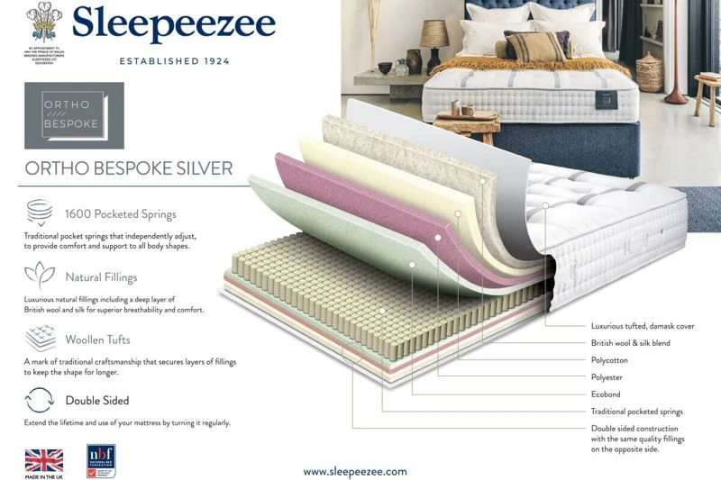 Sleepeezee Ortho Bespoke Silver 1600 Mattress